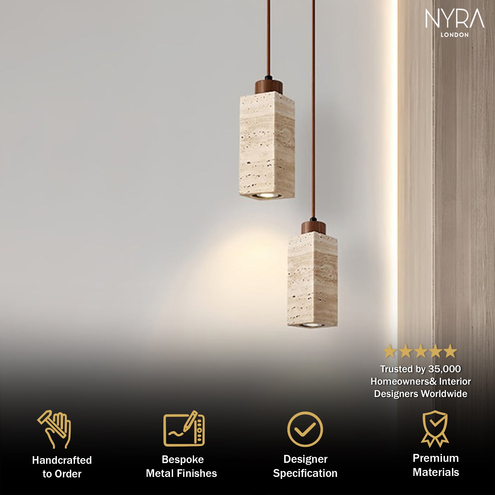 Terrano Stone Pendant Light