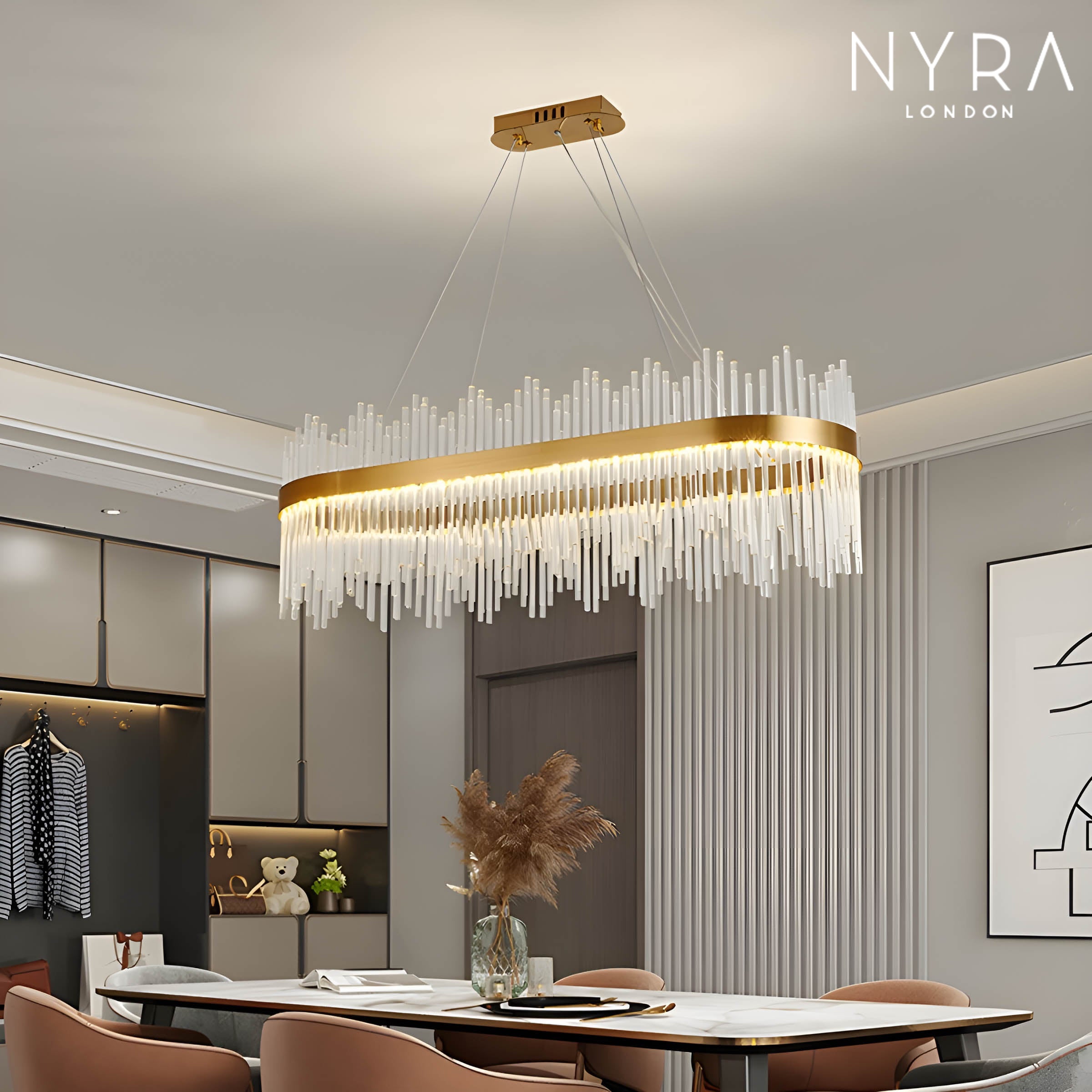 NYRA Crystal Halo Pendant