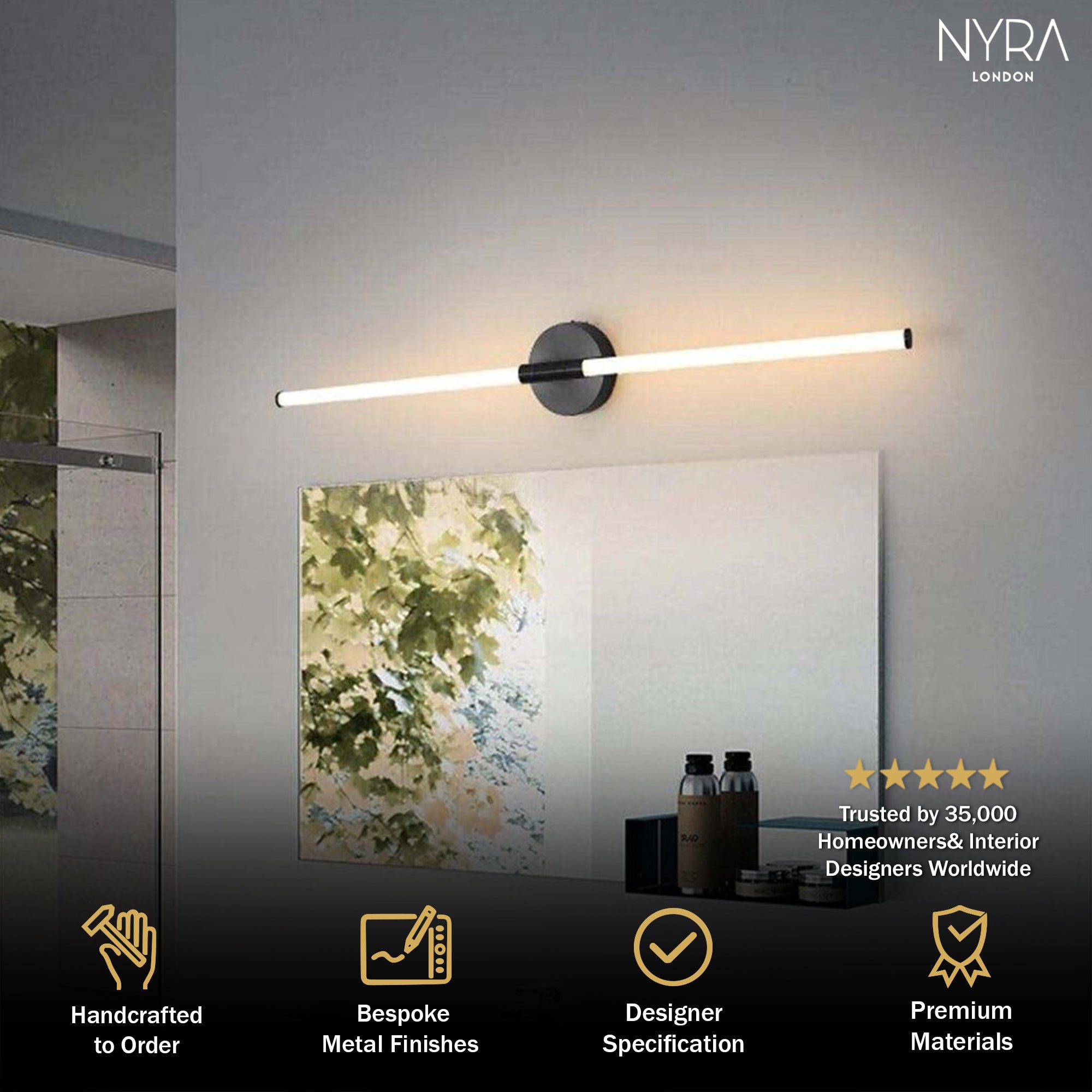 Mason Tube Mirror Light