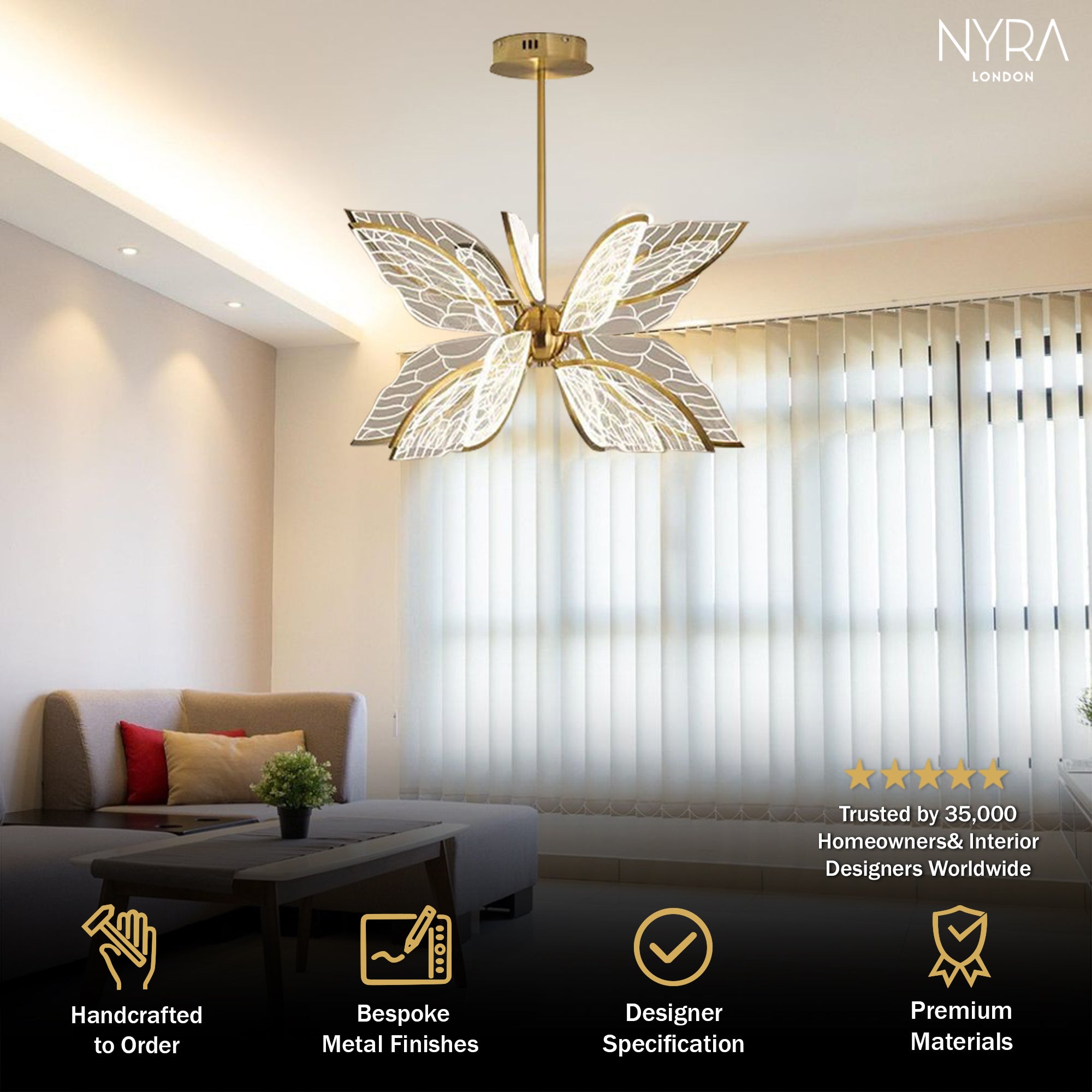 Butterfly Acrylic Chandelier