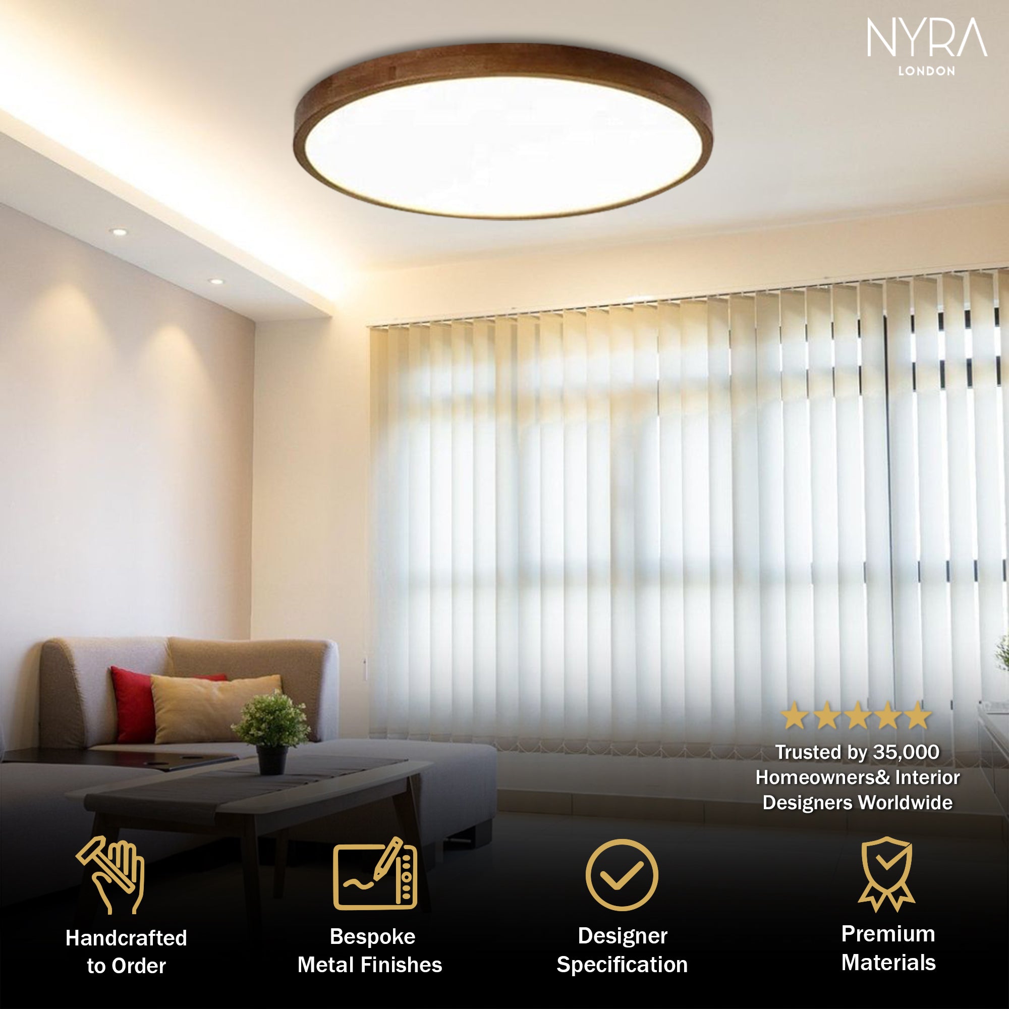 Tevin Wooden Ceiling Lamps