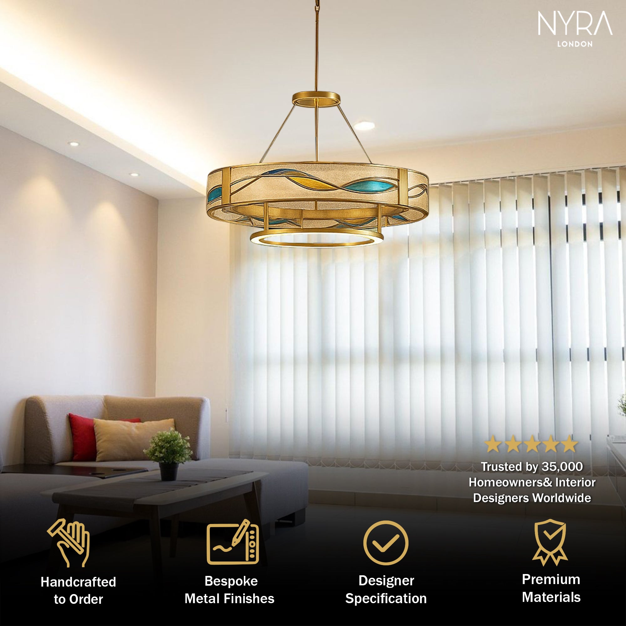 LOVO Enamel Round Chandelier