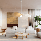 Straw Hat Cream Style Fabric Pendant Light