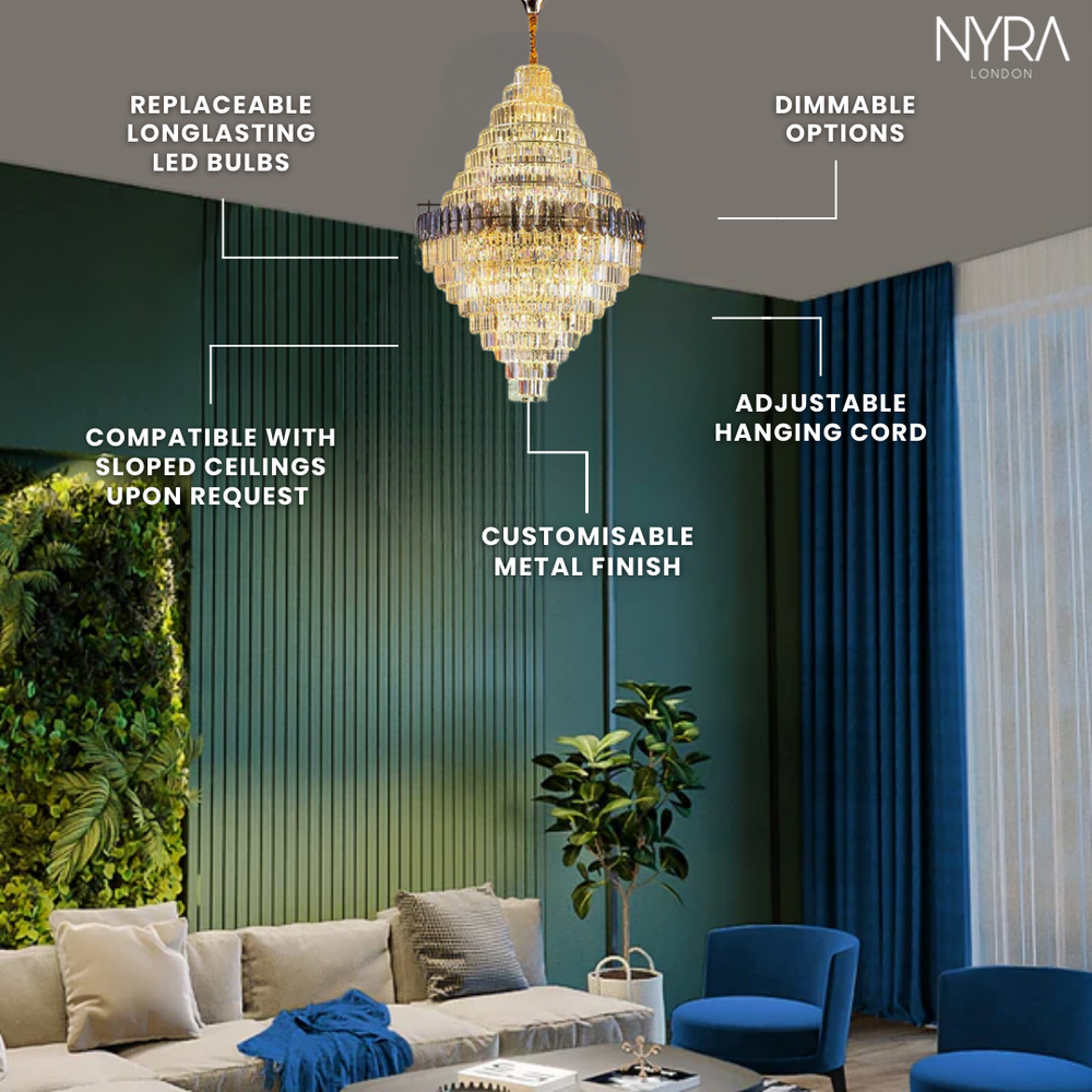 Penthouse Crystal Chandelier | Nyralondon - NYRALONDON