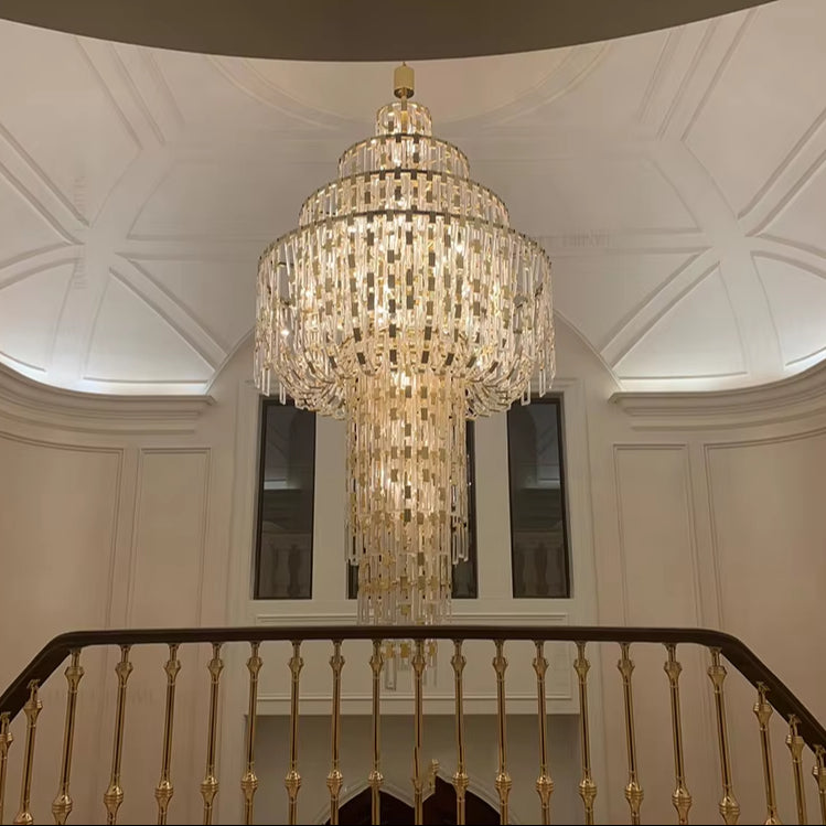 Rovix Multi-tiered Crystal Buckles Chandelier
