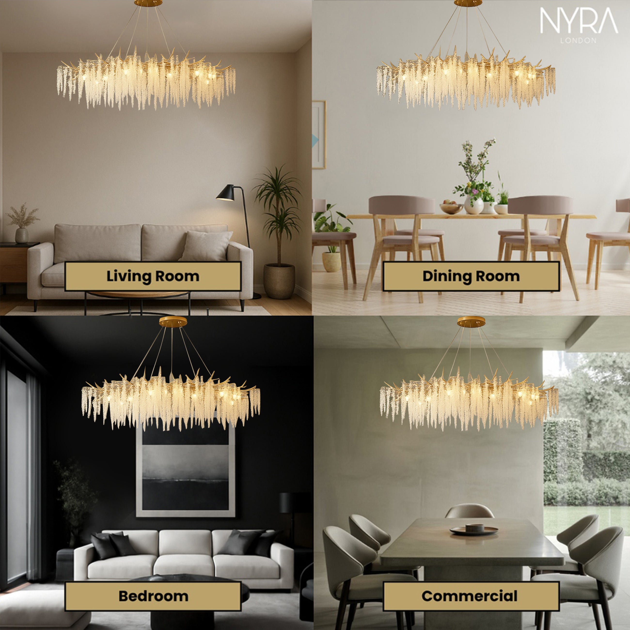 NYRA Tree Branch Crystal Chandelier
