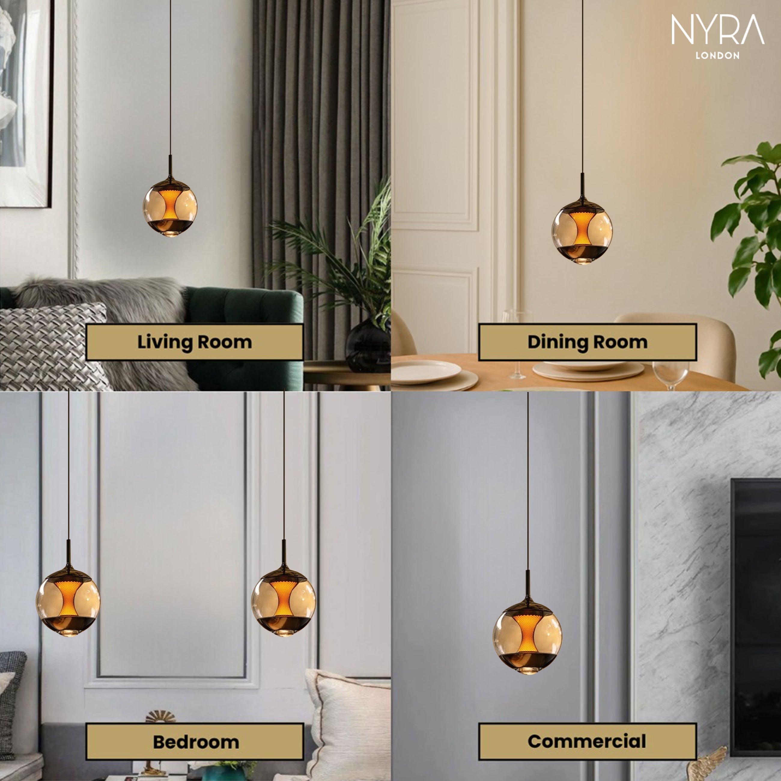 ASMAR Glass Pendant Light