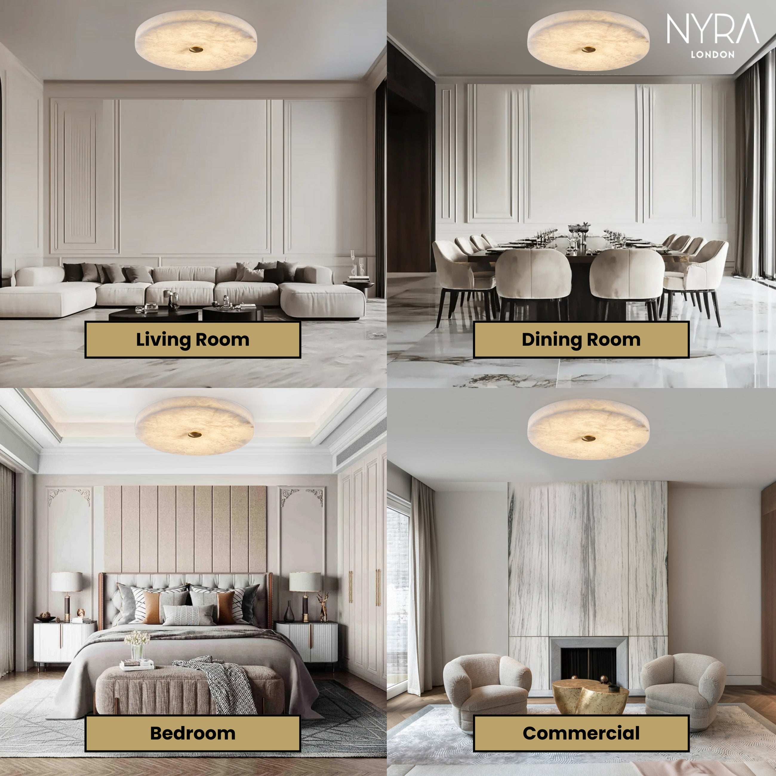 Rhea Alabaster Ceiling Light