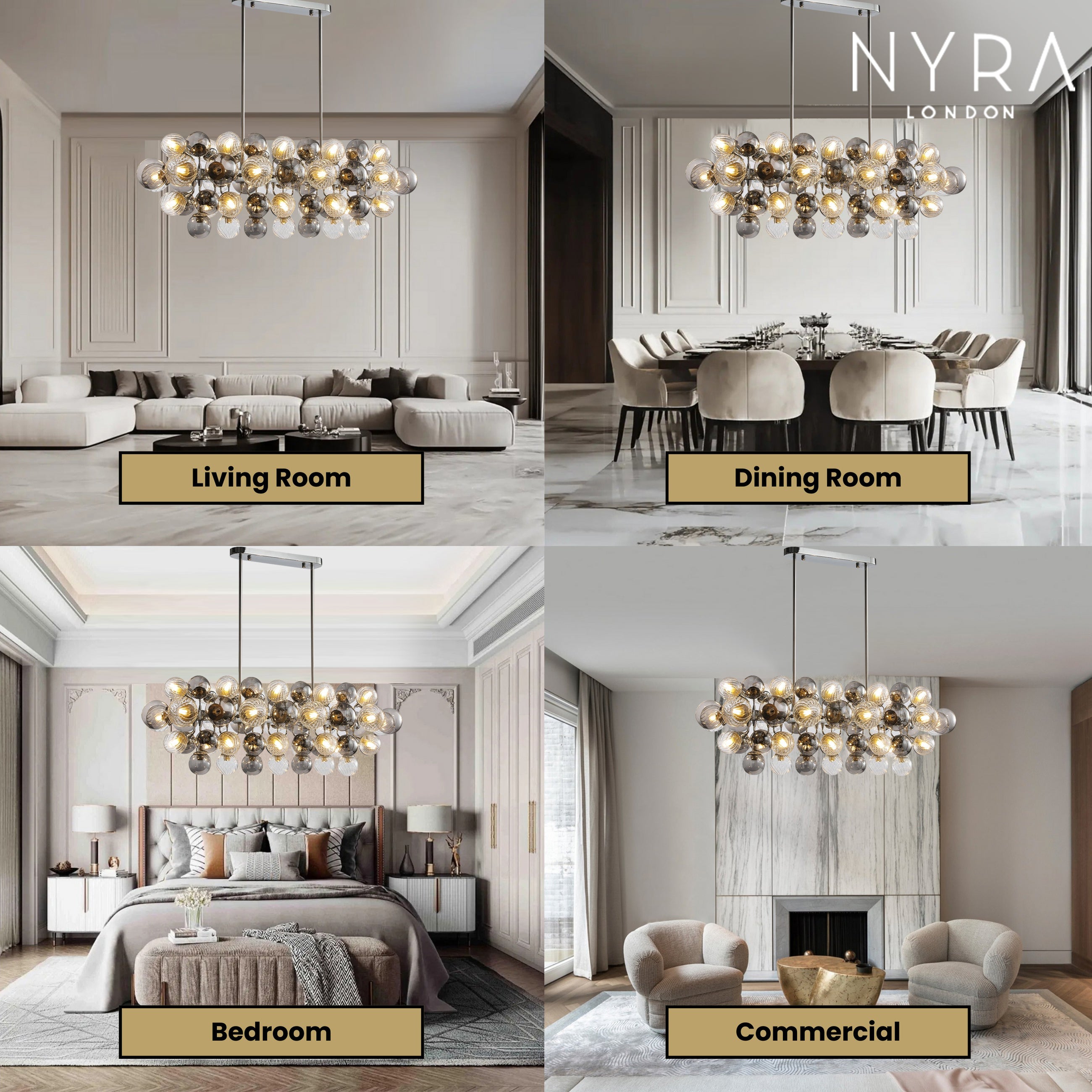 Astralis Glass Ball Chandelier