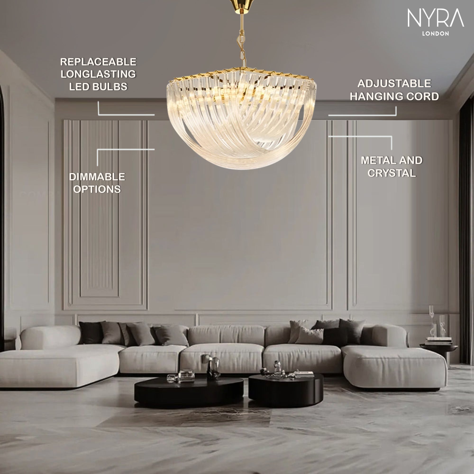 Eclora Crystal Chandelier