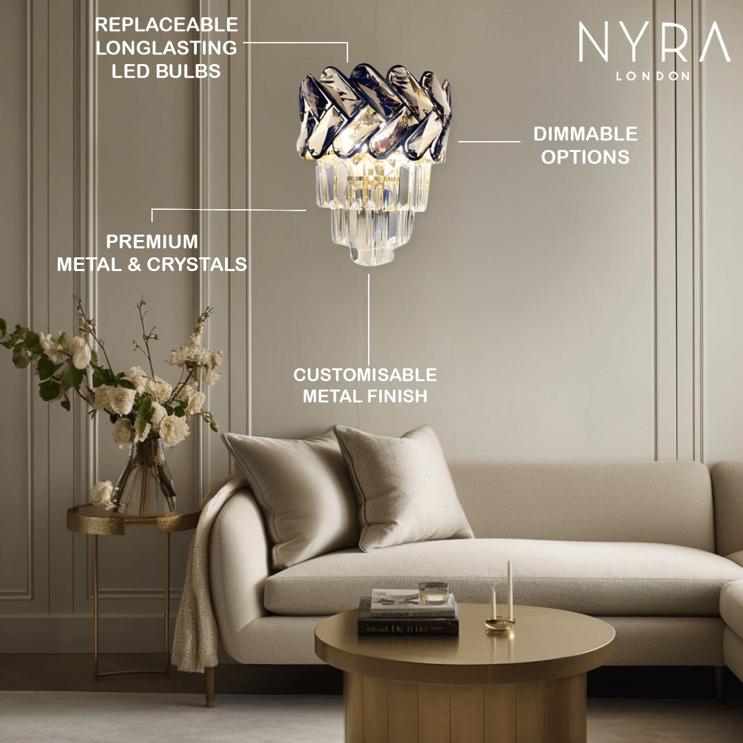 Royal Orchid Crystal Wall Lamp