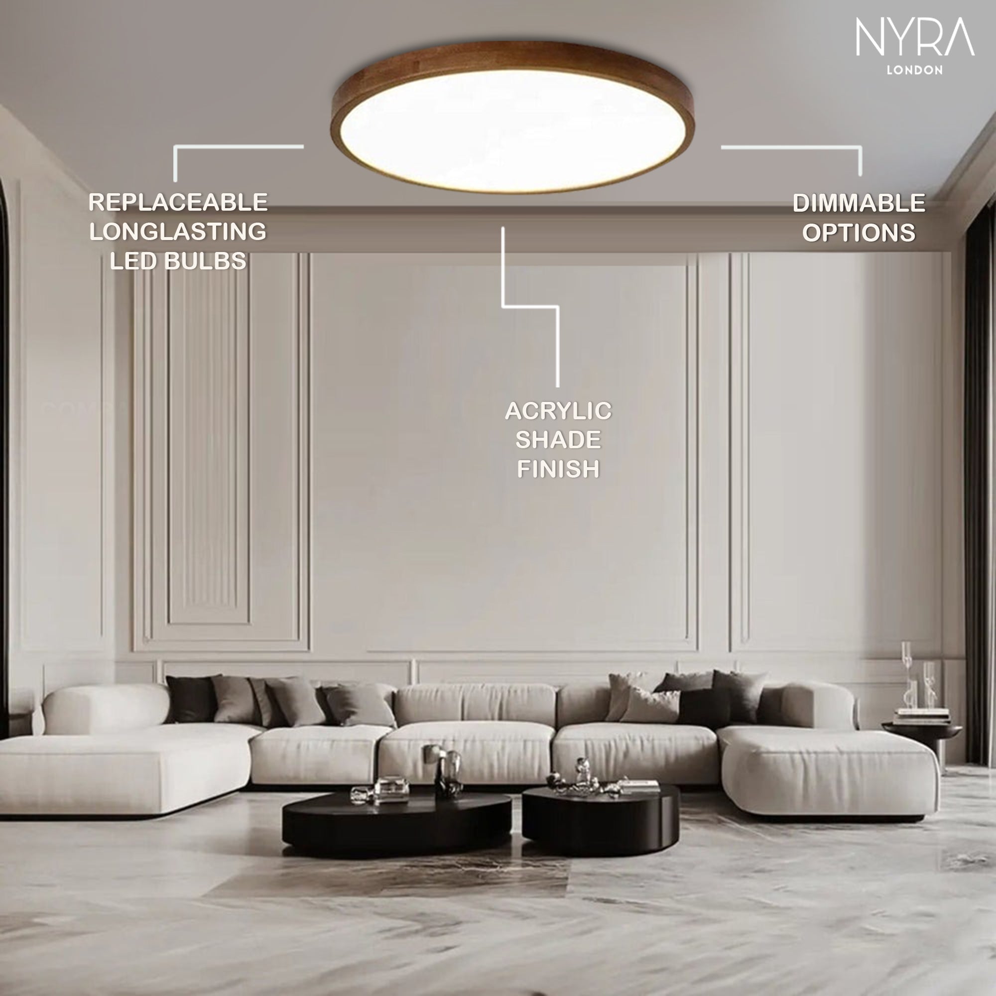 Tevin Wooden Ceiling Lamps