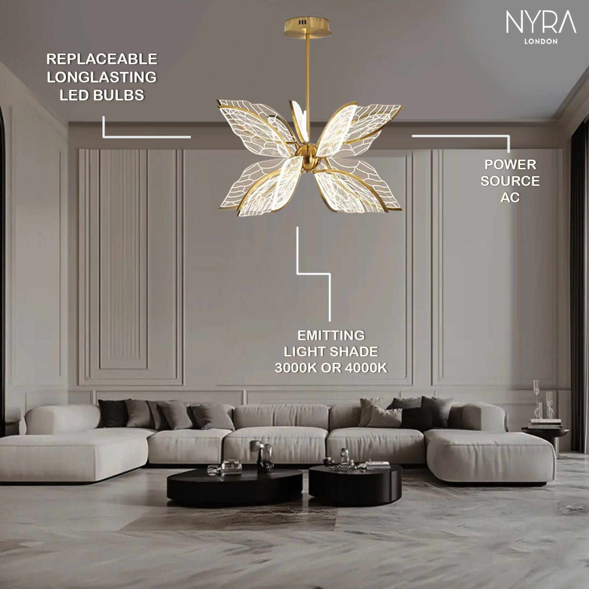 Butterfly Acrylic Chandelier