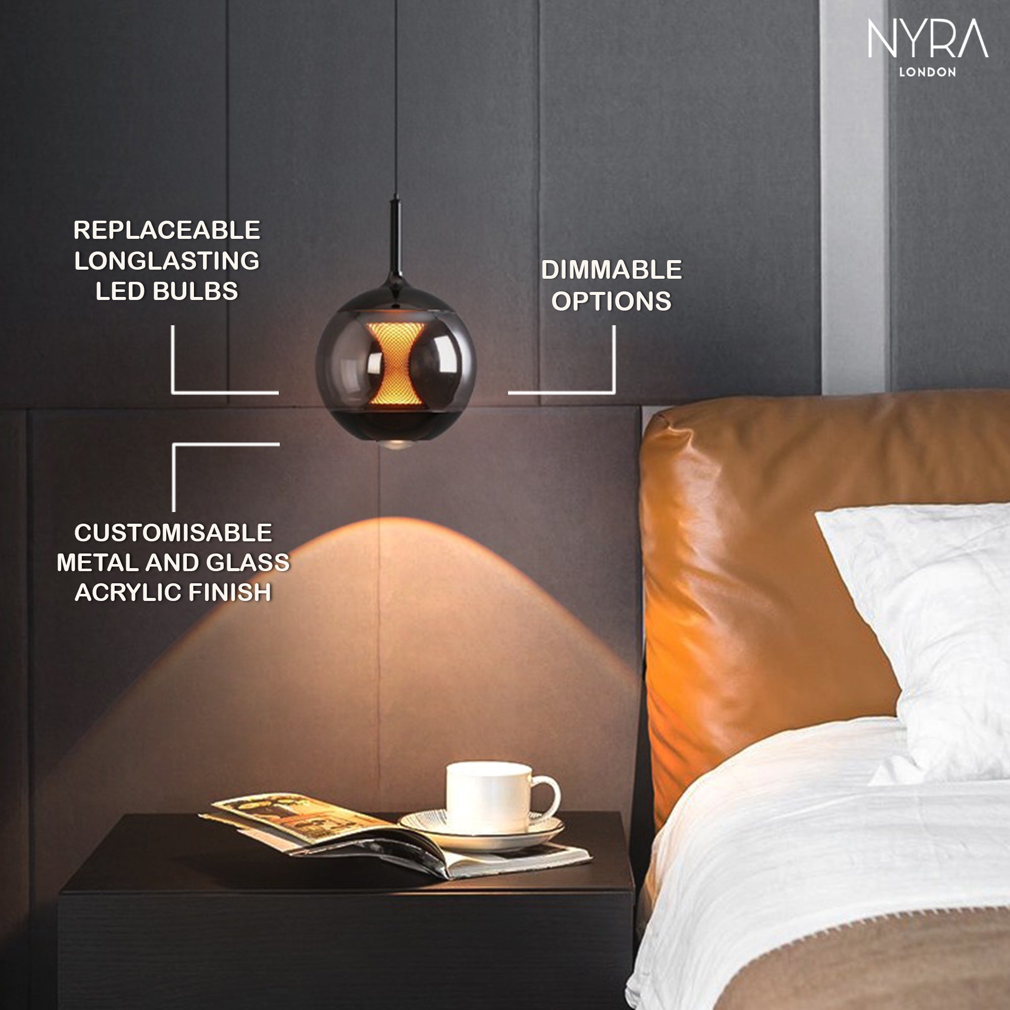 ASMAR Glass Pendant Light