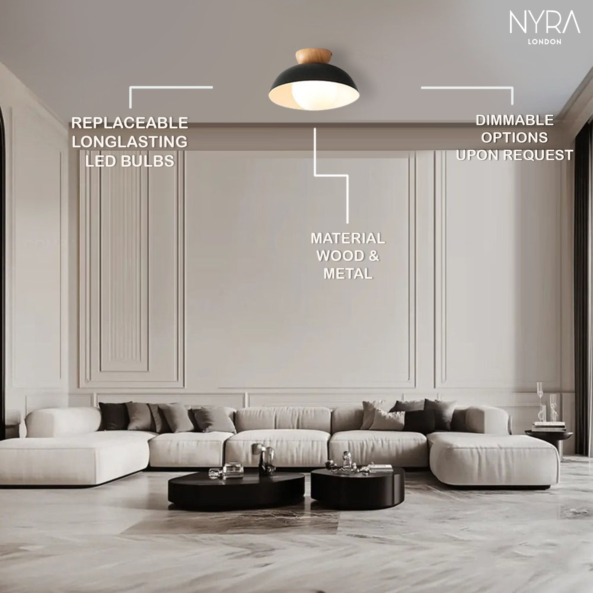 ScandiGlow Decorative Ceiling Fixture