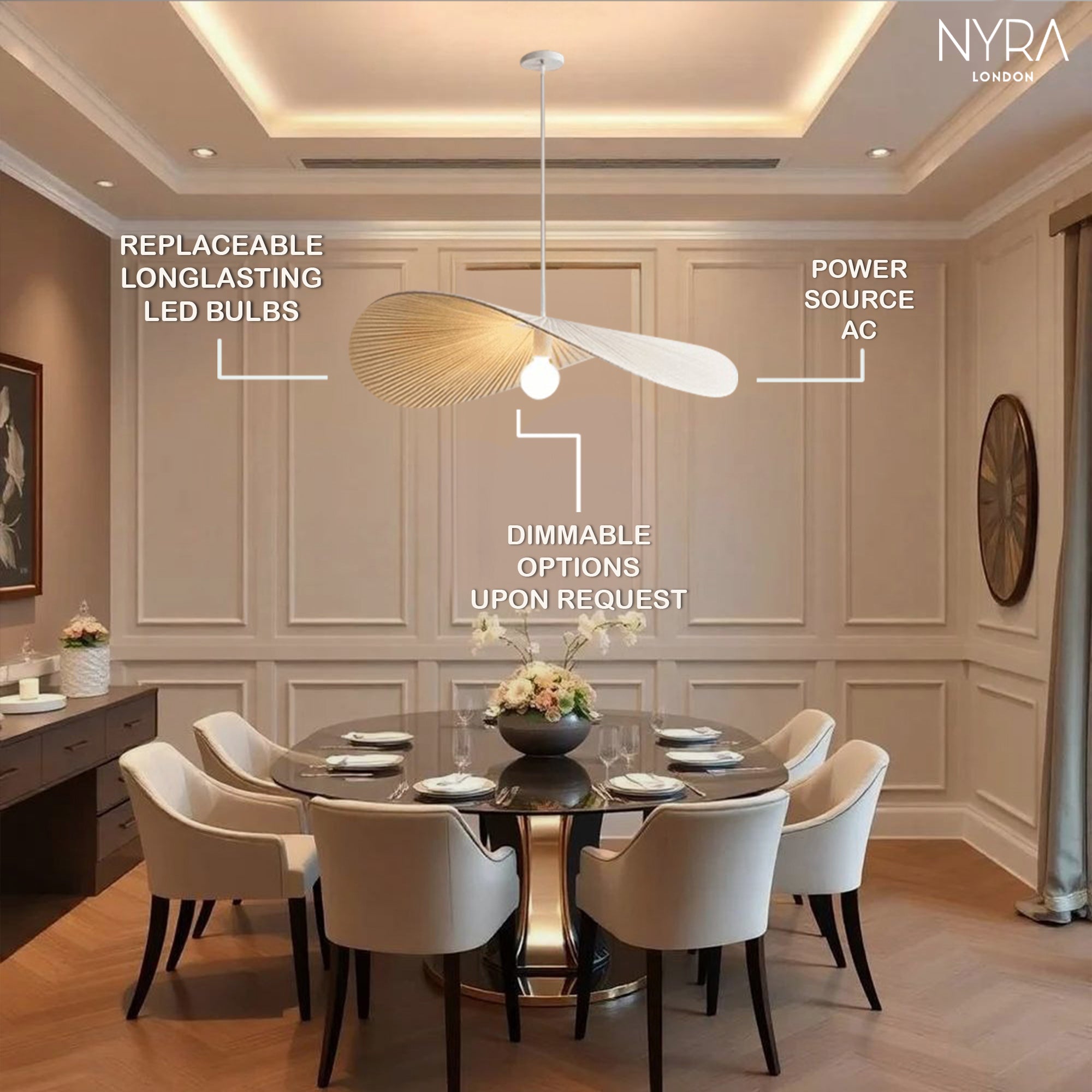Charles Fabric Pendant Light