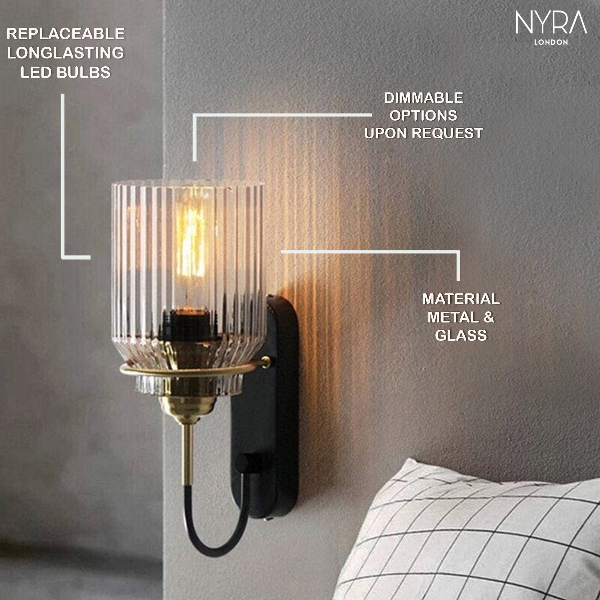 Sabizter Glass Wall Lamp
