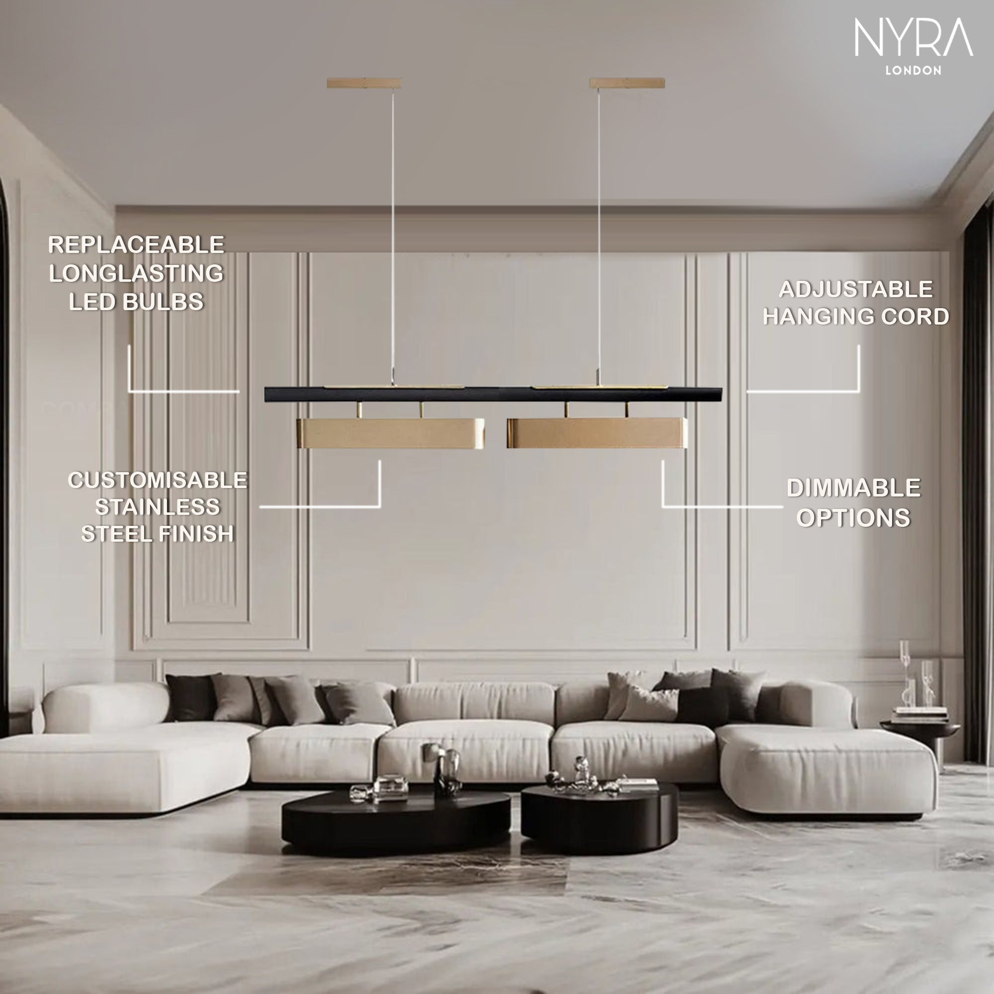 Manora Minimalist Modern Chandelier