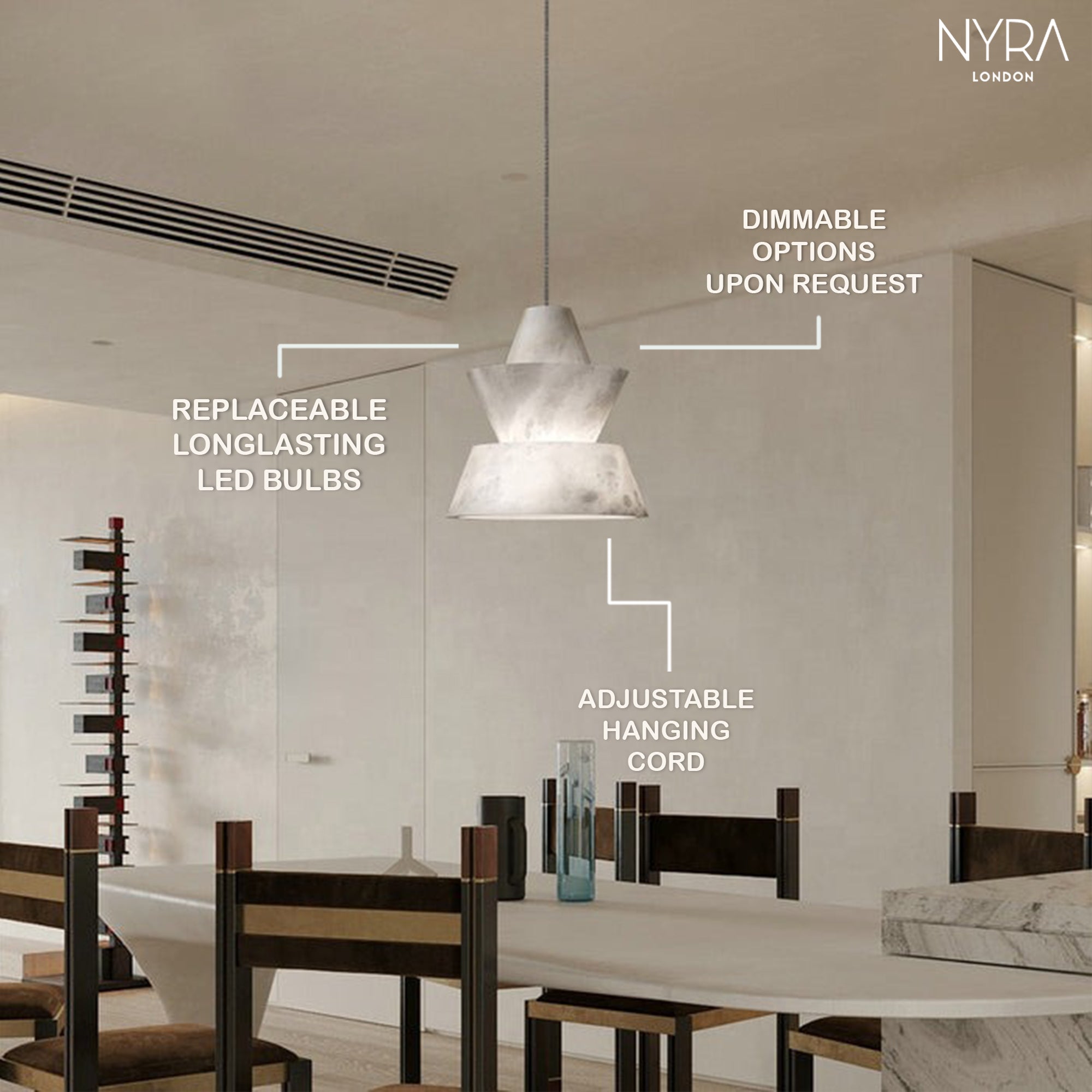 Orbix Alabaster Pendant Light
