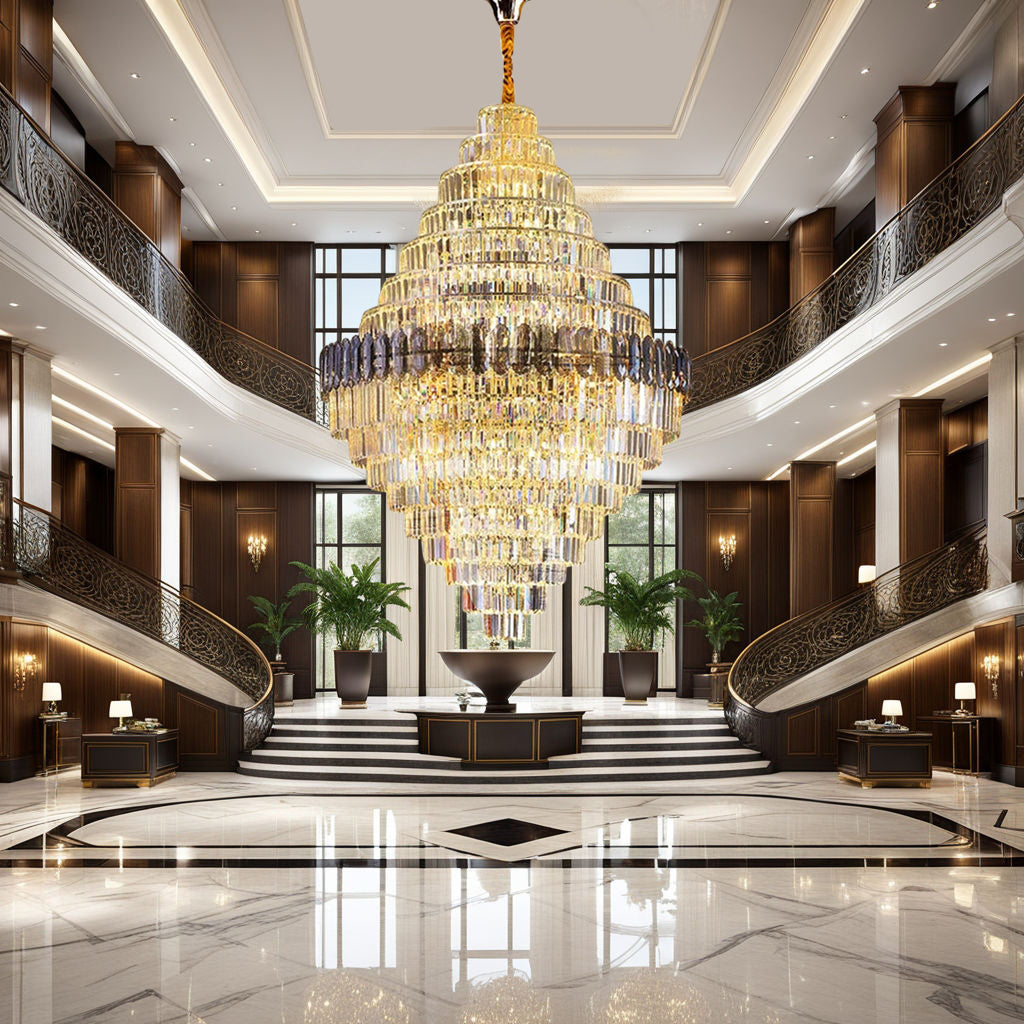 Beautiful view of Elegant Penthouse Apartment Chandelier