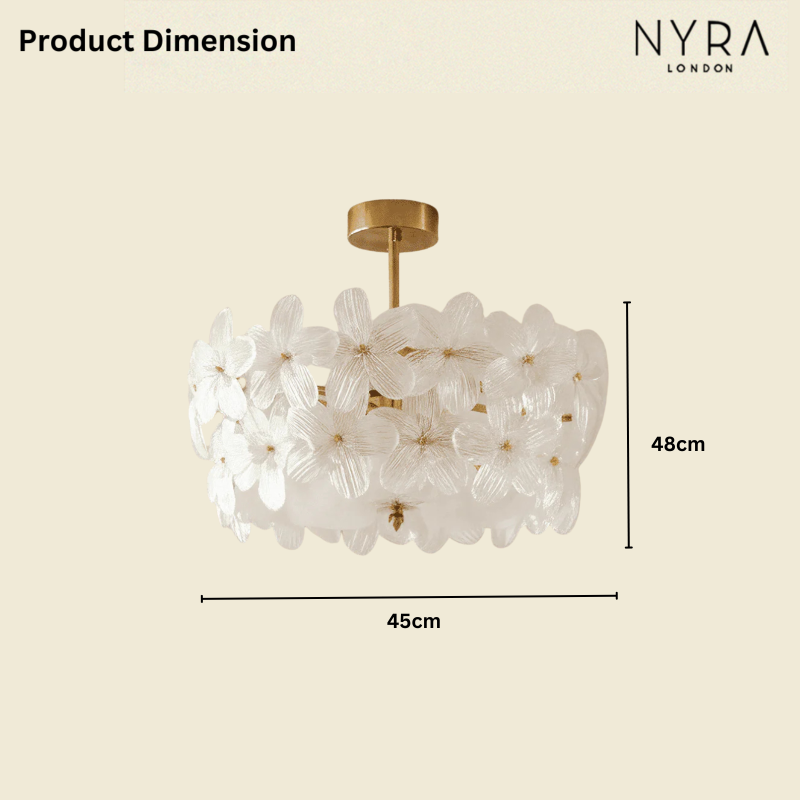 Aveino Flower Glass Ceiling Light