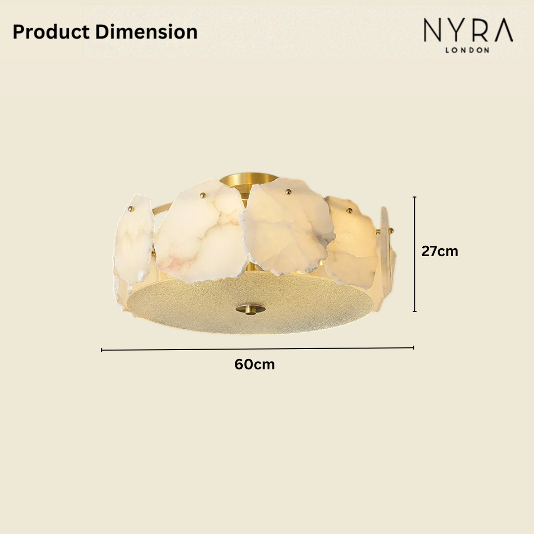 Kira Round Marble Ceiling Lamp