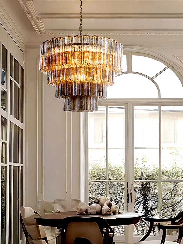 Kosta Smoke Glass Chandelier