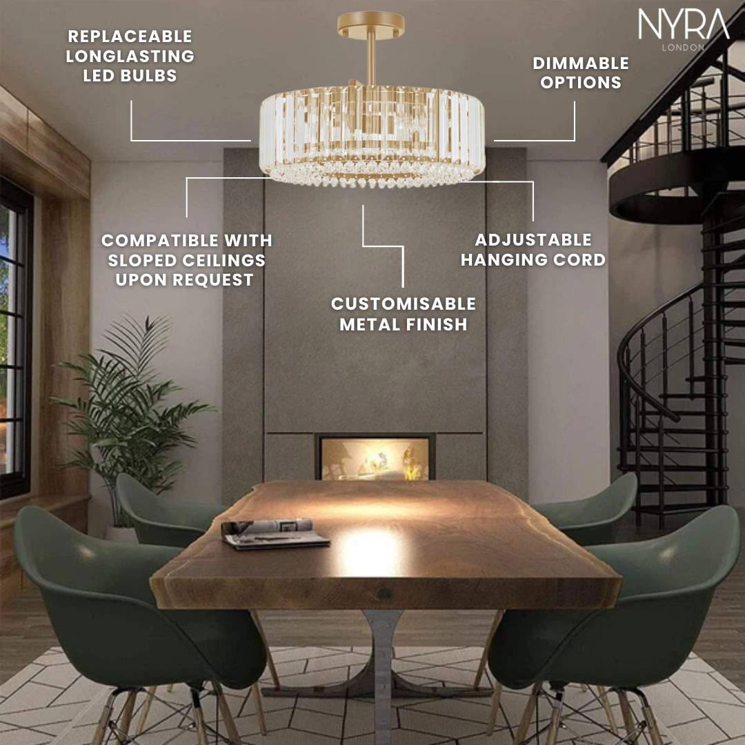 Glimmer Crystal Drum Chandelier