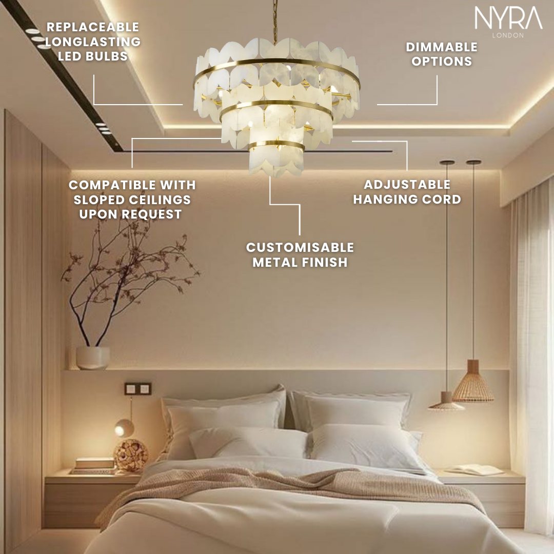 Zyra Alabaster Chandelier Light