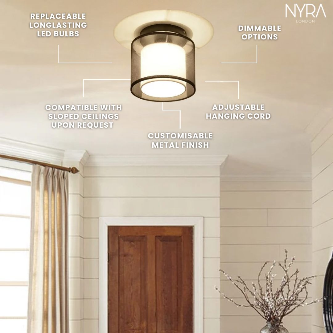 Magnus Fabric Shade Ceiling Lamp