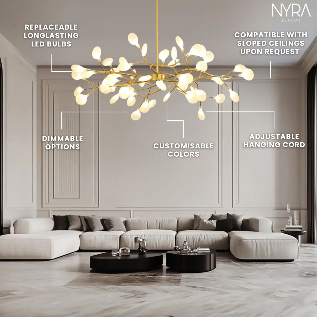 Golden Tree Chandelier
