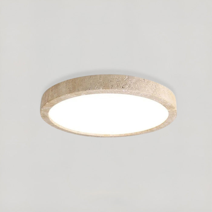Ellipse Stone Travertine Ceiling Lights