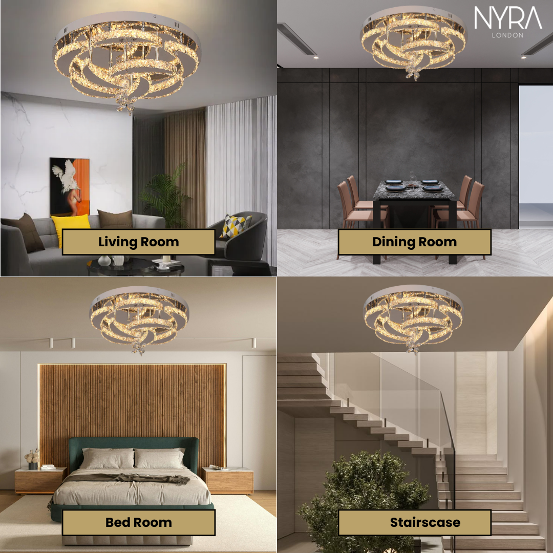 Crystal Rose Ceiling Chandelier