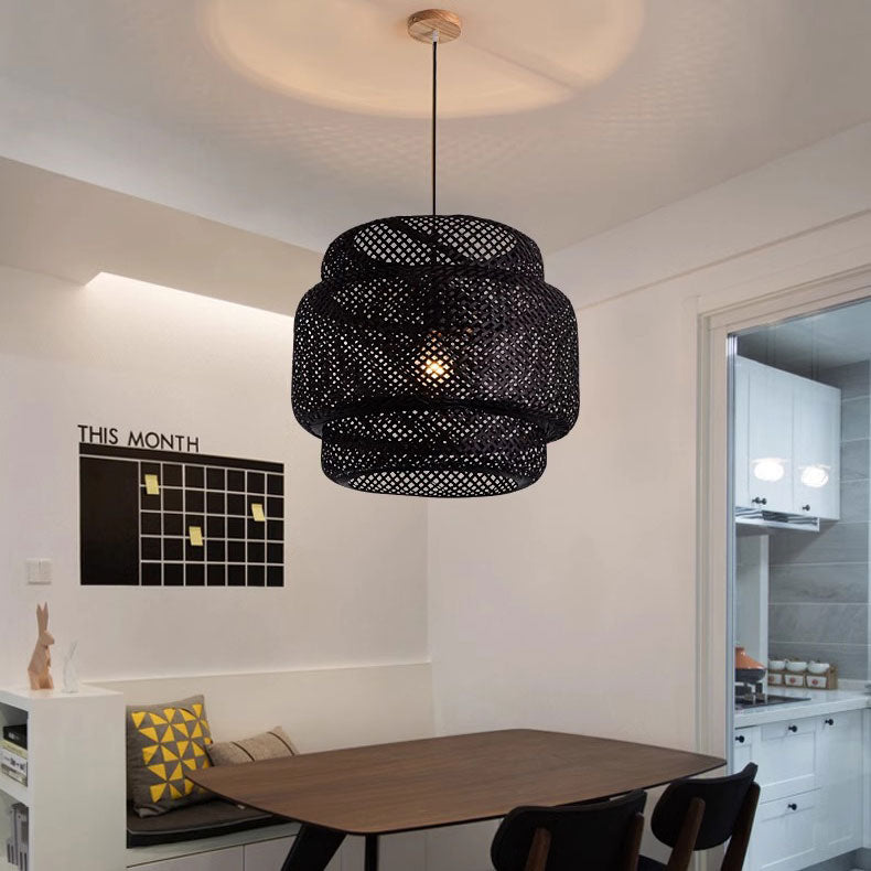 Evra Woven Rattan Pendant