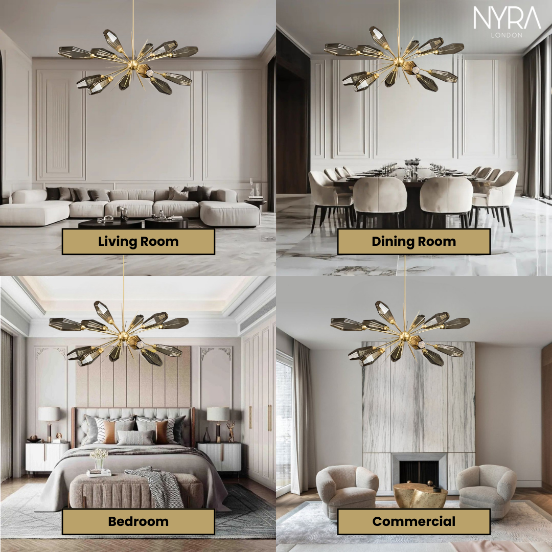 LustreNova Crystal Burst Chandelier