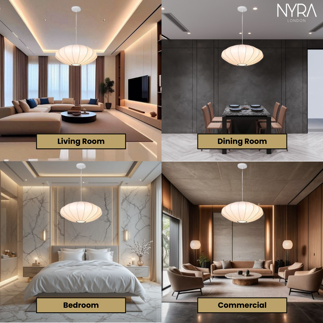 Silk Oval Pendant Lamps
