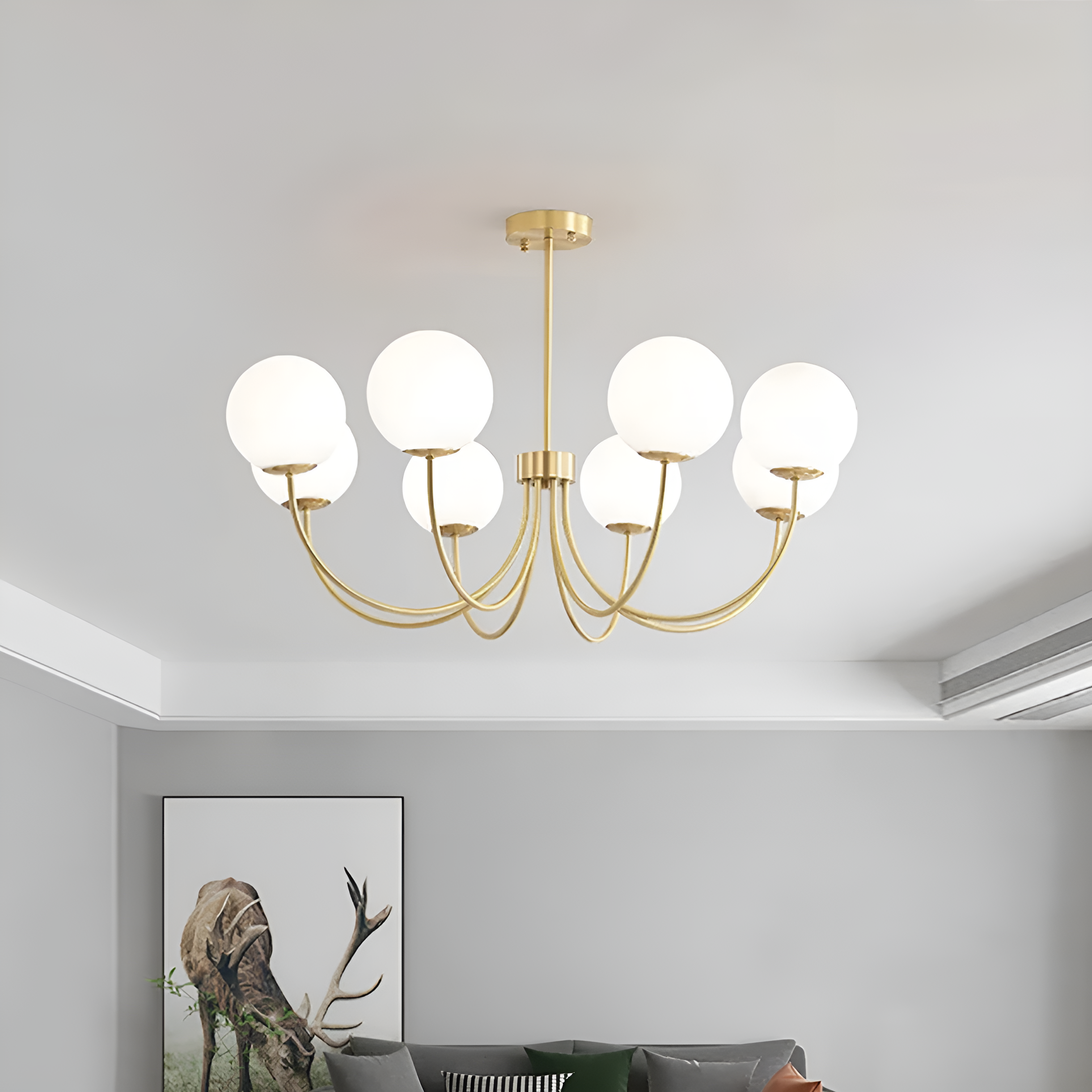 Marnie Alabaster Globe Chandelier
