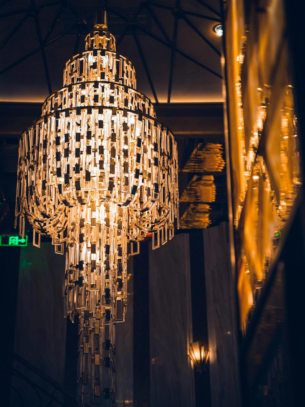 Rovix Multi-tiered Crystal Buckles Chandelier