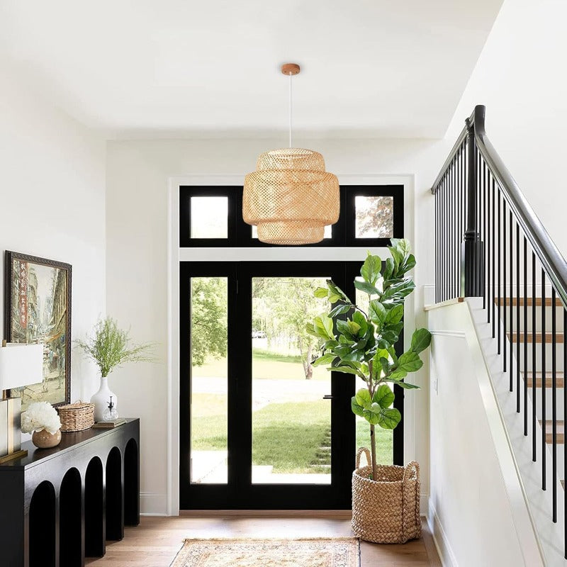 Evra Woven Rattan Pendant