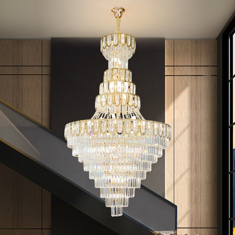 Modern Crystal Tower Chandelier
