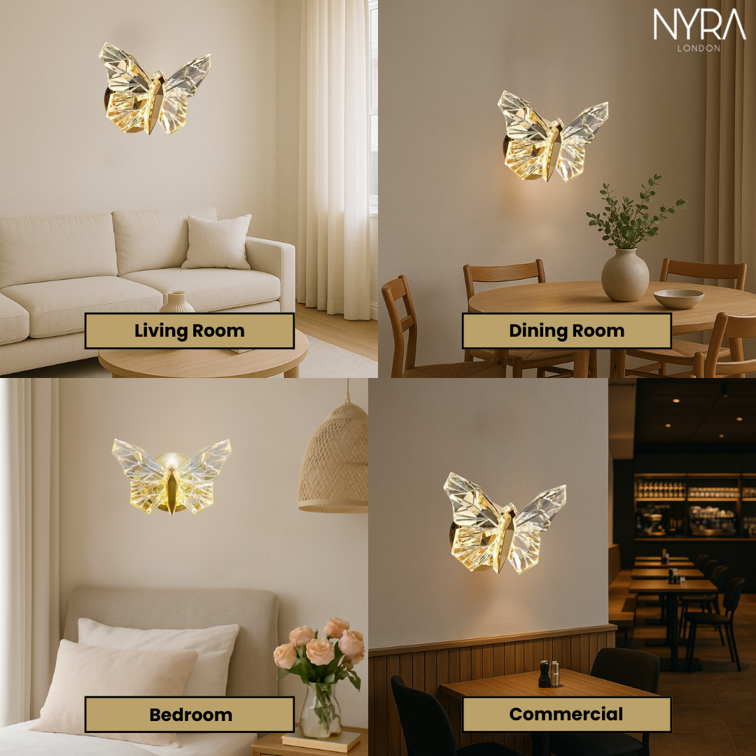 Crystal Butterfly Wall Lamp