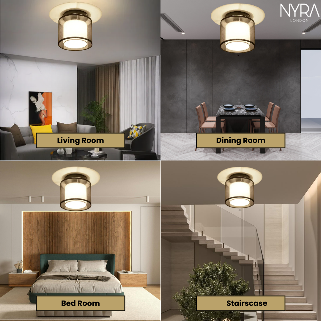 Magnus Fabric Shade Ceiling Lamp