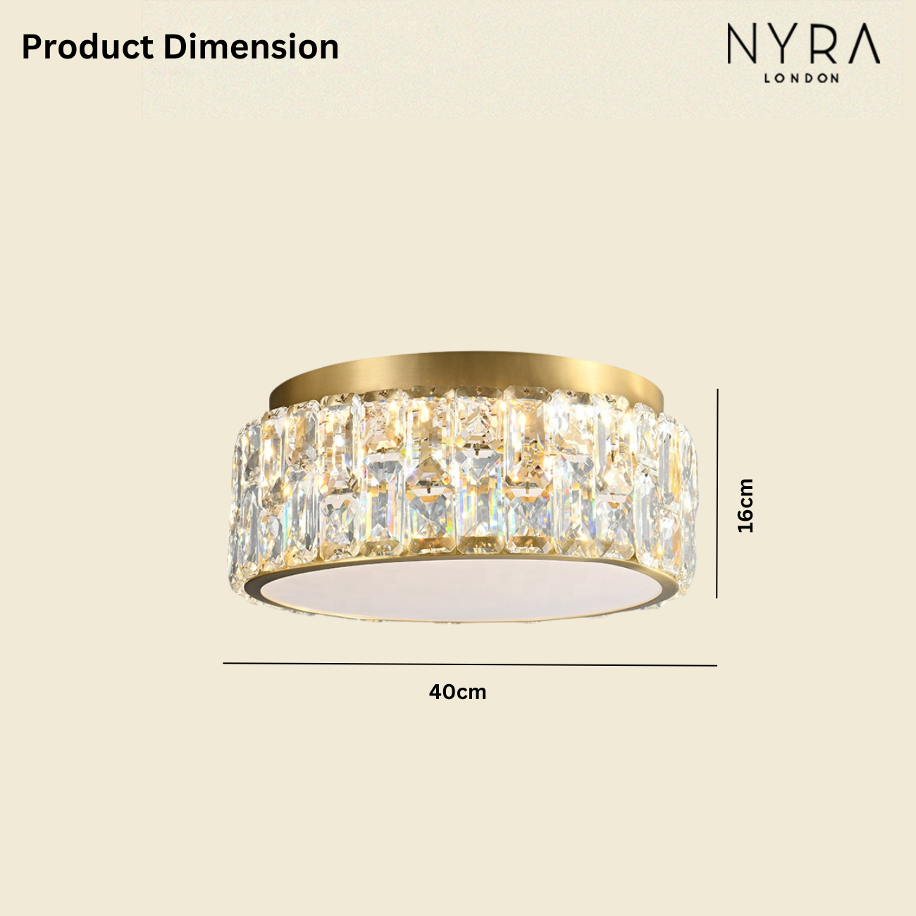 Zyra Crystal Ceiling Lamp