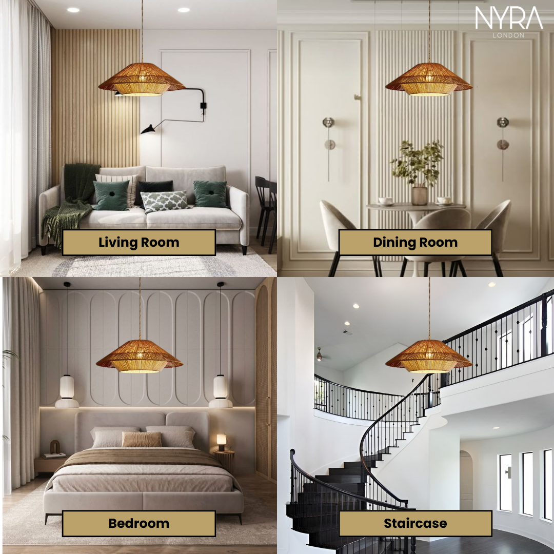 Selina Rattan Wabi Sabi Pendant Lights