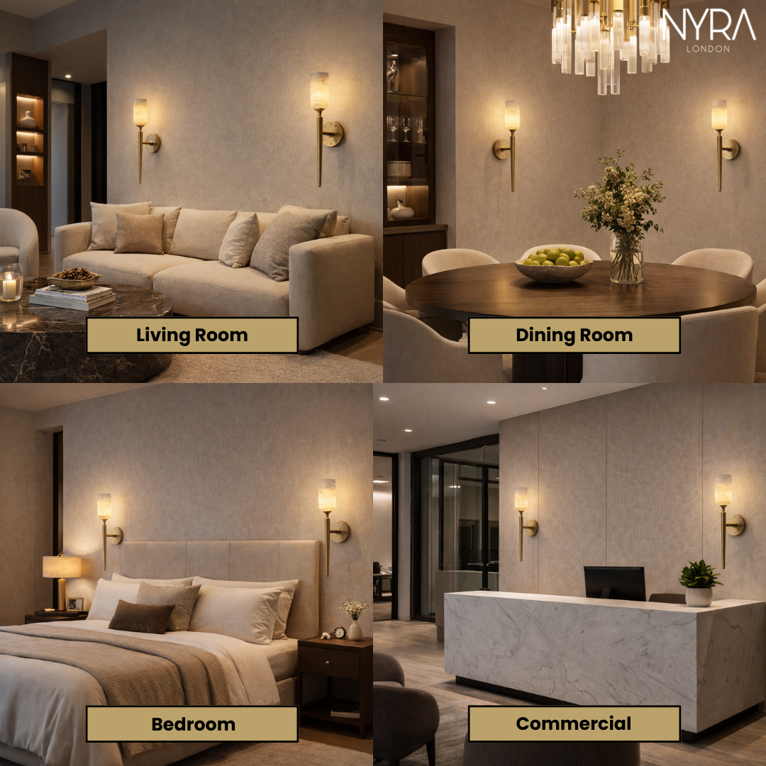 Meridian Alabaster Wall Light