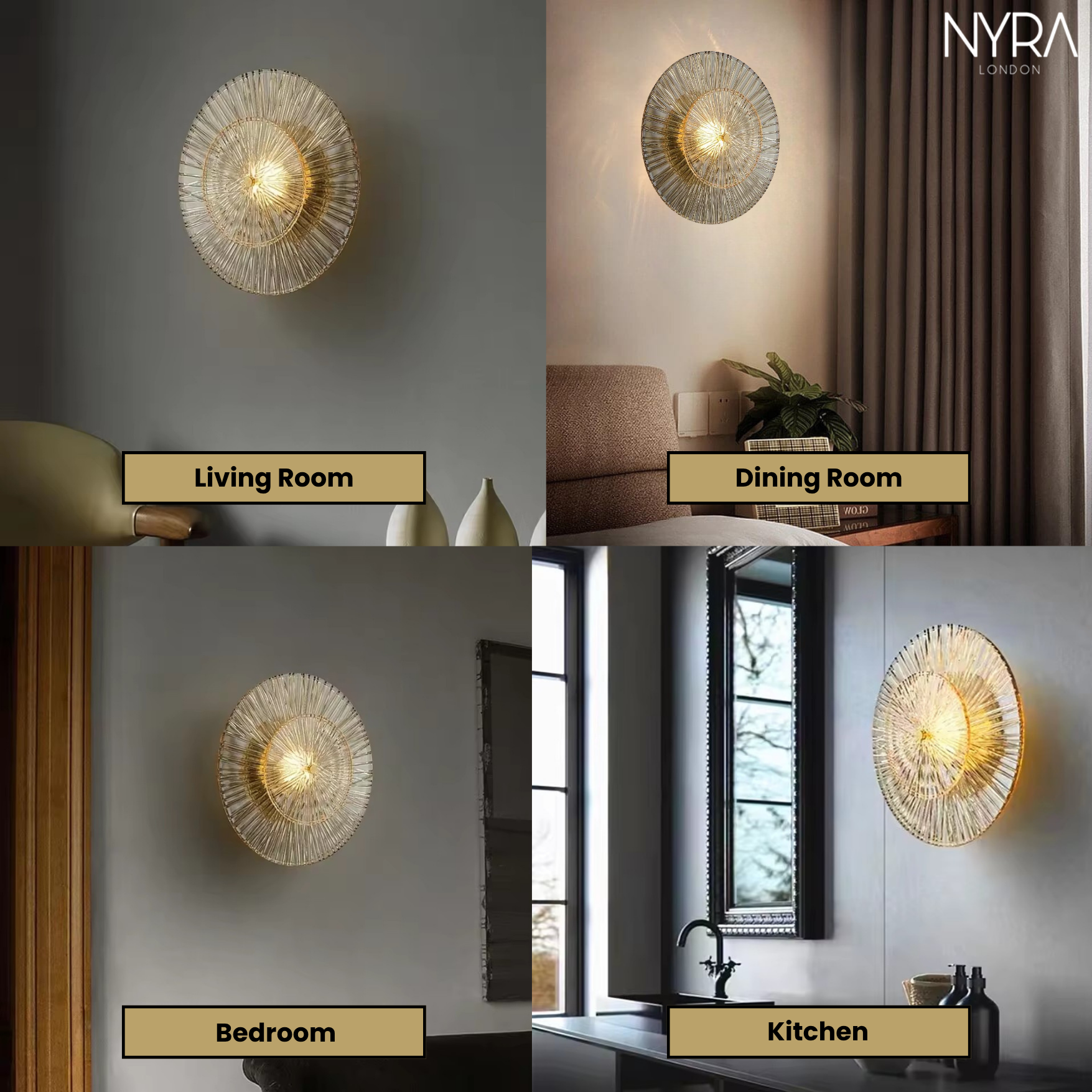 Zali Glass Wall Light
