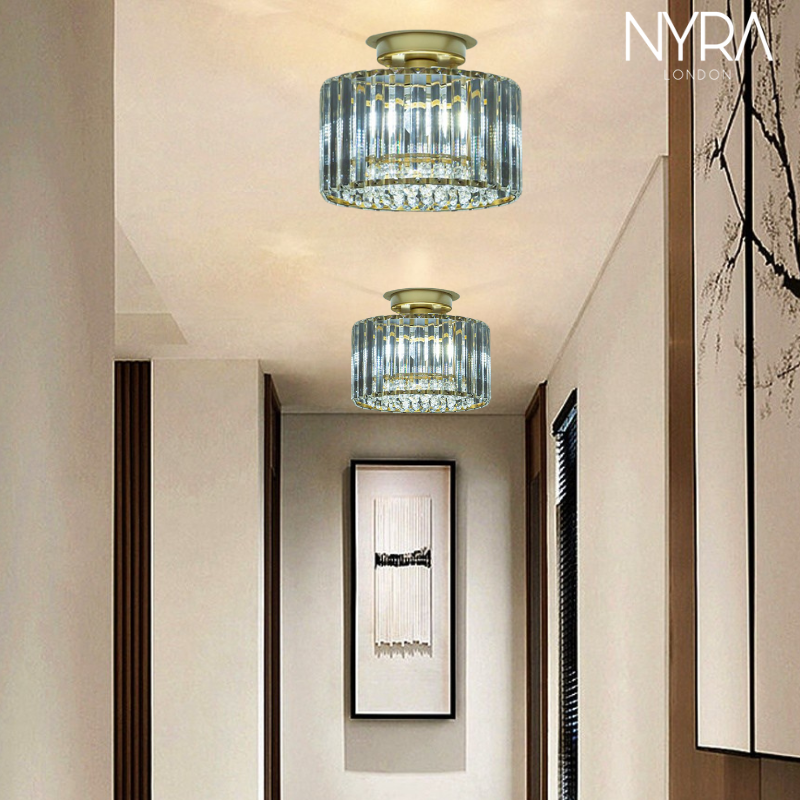 Novara Crystal  Brass Chandelier
