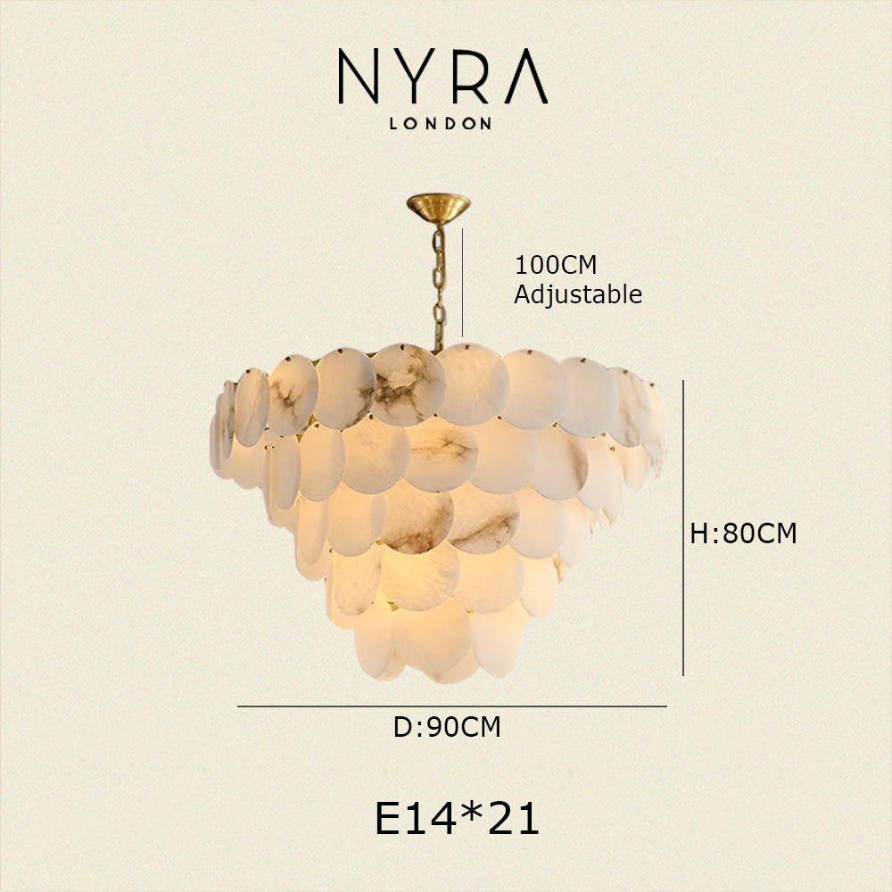 Molly Alabaster Tiered Chandelier