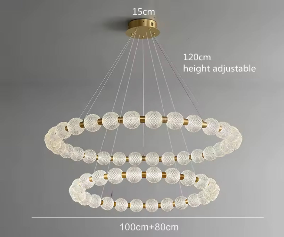 Acrylic Ball Ring Chandeliers