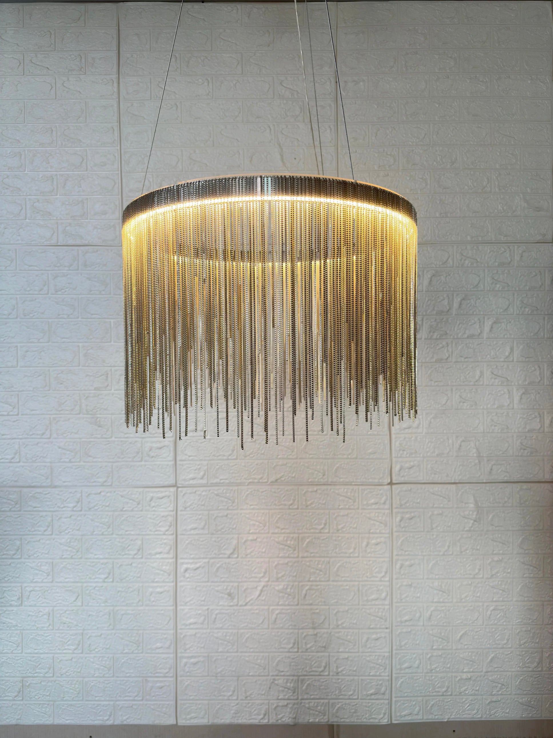 NYRA Round Tassel Chain Chandelier